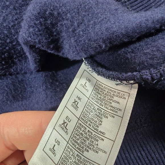 Disney Parks Goofy Hoodie Mens Large Navy Zip Up Walt Disney‎ World Sweatshirt - Picture 10 of 11